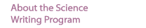 about the science writing program